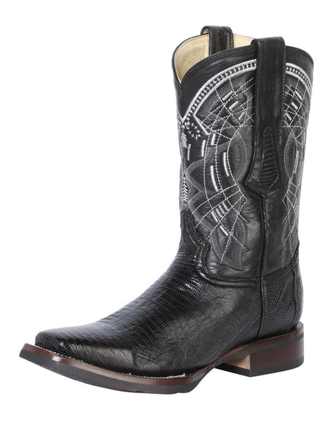 Botas Rodeo Exoticas Originales Lizard para Hombre 'Centenario' - NEGRO - BELLEZA'S