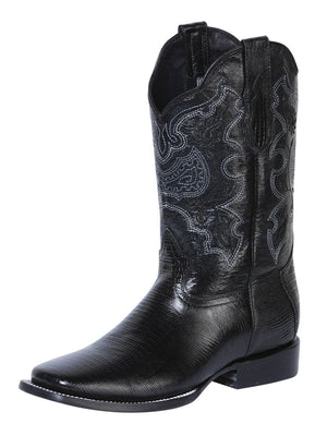 Botas Rodeo Imitacion Lizard Imit Para Hombre 'El General' *NEGRO-41904* - BELLEZA'S - Botas Para Hombres - 41904