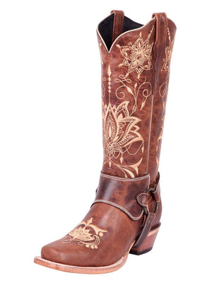 Botas Rodeo Piel Shedron Para Mujer 'El General' *SHEDRON-41907* - BELLEZA'S - Botas Para Damas - 41907