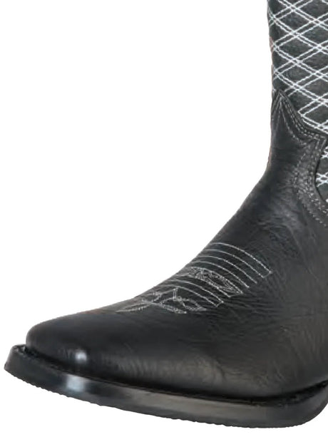 Botas Vaqueras Rodeo Clasicas de Piel Shoulder para Hombre 'El General' *BLACK-126241* - BELLEZA'S - Bota Para Hombre - 126241