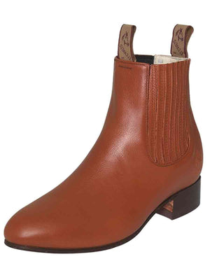 Botines Charros Clasicos De Venado Para Hombre 'El Canelo' MAPLE-227* - BELLEZA'S - Botines Para Hombres - 227