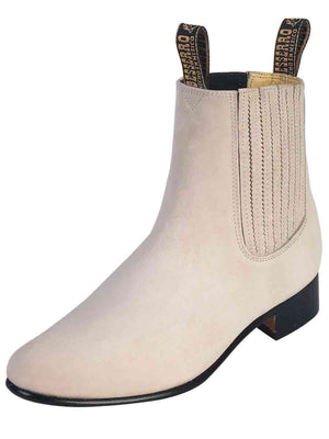 Botines Charros Clasicos Piel Nobuck para Hombre 'El Besserro' *HUESO-205* - BELLEZA'S - Botines Para Hombres - 205