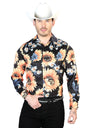 Camisa Casual De Hombre El Señor De Los Cielos Black/Sunflower-43671 - BELLEZA'S - Camisa Casual De Hombre El Señor De Los Cielos Black/Sunflower-43671 - BELLEZA'S - Camisas y tops - 43671