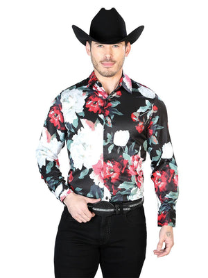 Camisa Casual de Hombre El Señor De Los Cielos *Black/White Roses-43670* - BELLEZA'S - Camisa Casual de Hombre El Señor De Los Cielos *Black/White Roses-43670* - BELLEZA'S - Camisas y tops - 43670