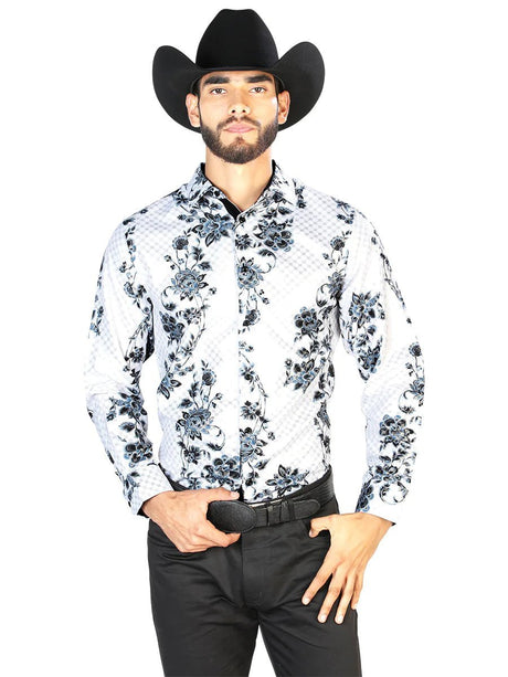 Camisa Casual de Hombre El Señor de los Cielos Black/White Roses-43826 - BELLEZA'S - Camisa Casual de Hombre El Señor de los Cielos Black/White Roses-43826 - BELLEZA'S - 43826