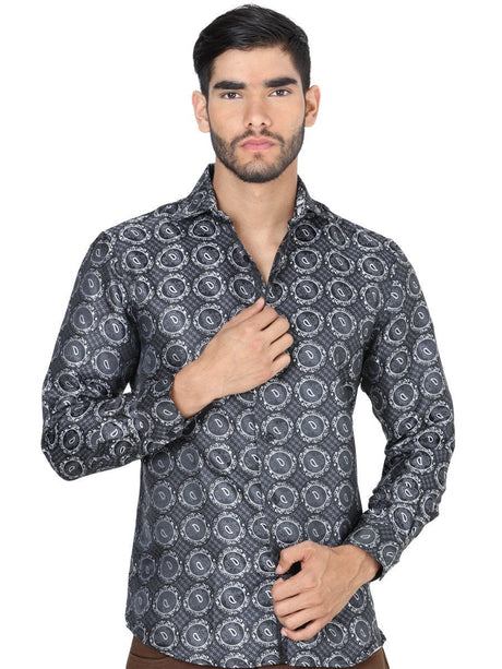 Camisa Casual Manga Larga para Hombre, 100% Microfiber 'Centenario' - ID: 41603 NEGRO - BELLEZA'S - Camisa Casual Manga Larga para Hombre, 100% Microfiber 'Centenario' - ID: 41603 NEGRO - BELLEZA'S - 41603