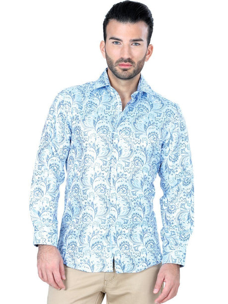 Camisa Casual Manga Larga para Hombre, 100% Mifrofiber 'Centenario' * - ID: 41602 AZUL - BELLEZA'S - Camisa Casual Manga Larga para Hombre, 100% Mifrofiber 'Centenario' * - ID: 41602 AZUL - BELLEZA'S - 41602