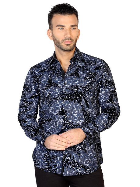 Camisa Casual Manga Larga para Hombre, 100% Modal 'El General' * - ID: 43135 AZUL MARINO - BELLEZA'S - Camisa Casual Manga Larga para Hombre, 100% Modal 'El General' * - ID: 43135 AZUL MARINO - BELLEZA'S - 43135