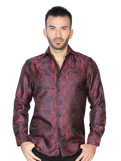 Camisa Casual Manga Larga para Hombre, 100% Polyester 'Centenario' * - ID: 42831 NEGRO/ROJO - BELLEZA'S - Camisa Casual Manga Larga para Hombre, 100% Polyester 'Centenario' * - ID: 42831 NEGRO/ROJO - BELLEZA'S - 42831