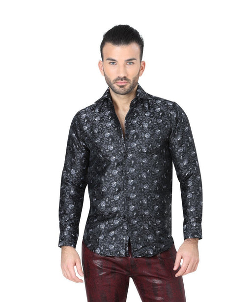 Camisa Casual Manga Larga para Hombre, 100% Polyester 'El General' * - ID: 41869 NEGRO - BELLEZA'S - Camisa Casual Manga Larga para Hombre, 100% Polyester 'El General' * - ID: 41869 NEGRO - BELLEZA'S - 41869