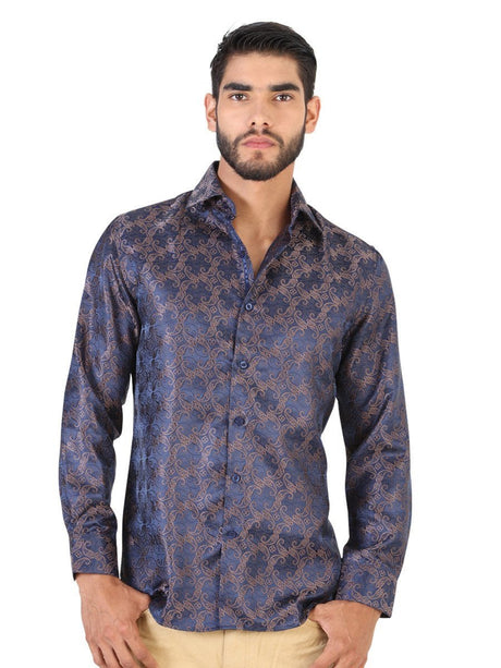 Camisa Casual Manga Larga para Hombre, 100% Polyester 'El General' * - ID: 42793 AMARILLO/AZUL - BELLEZA'S - Camisa Casual Manga Larga para Hombre, 100% Polyester 'El General' * - ID: 42793 AMARILLO/AZUL - BELLEZA'S - 42793