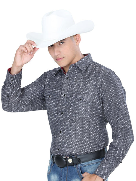 Camisa Casual Manga Larga para Hombre, 100% Polyester 'El Señor de los Cielos' * - ID: 41740 NEGRO - BELLEZA'S - Camisa Casual Manga Larga para Hombre, 100% Polyester 'El Señor de los Cielos' * - ID: 41740 NEGRO - BELLEZA'S - 41740