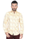 Camisa Casual Manga Larga para Hombre 'Centenario' *AMARILLO/ORO-41731* - BELLEZA'S - Camisa Casual Manga Larga para Hombre, 100% Polyester 'Centenario' - ID: 41731 AMARILLO/ORO - BELLEZA'S - Camisas Para Hombres - 41731