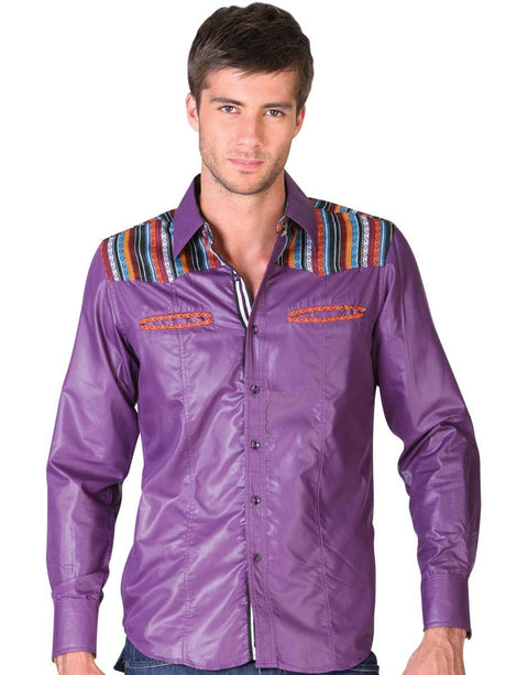 Camisa Casual Manga Larga Para Hombre 'El General' PURPLE - BELLEZA'S - Camisa Casual Manga Larga Para Hombre 'El General' PURPLE - BELLEZA'S - Camisa - 32849