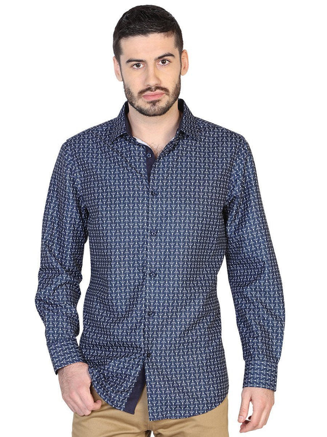 Camisa Casual Manga Larga para Hombre 'El Señor de los Cielos' *AZUL MARINO-43057* - BELLEZA'S - Camisa Casual Manga Larga para Hombre, 100% Polyester 'El Señor de los Cielos' * - ID: 43057 AZUL MARINO - BELLEZA'S - Camisas Para Hombres - 43057