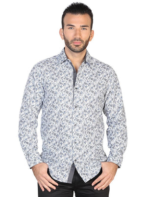 Camisa Casual Manga Larga para Hombre 'El Señor de los Cielos' * - ID: 43047 BLANCO - BELLEZA'S - Camisa Casual Manga Larga para Hombre, 100% Polyester 'El Señor de los Cielos' * - ID: 43047 BLANCO - BELLEZA'S - 43047