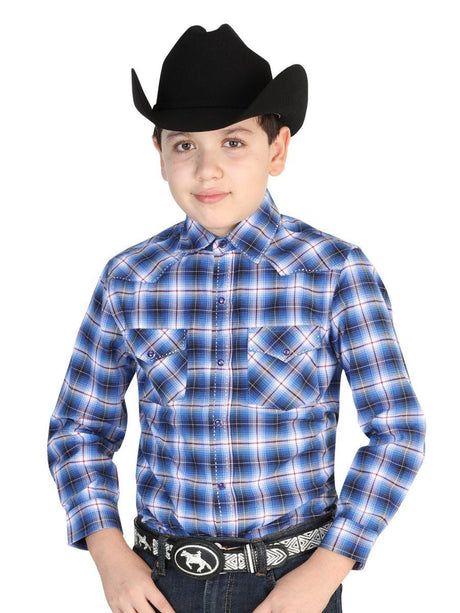 Camisa Casual Manga Larga para Niño, 55% Cotton, 45% Polyester 'Centenario' * - ID: 42499 AZUL - BELLEZA'S - Camisa Casual Manga Larga para Niño, 55% Cotton, 45% Polyester 'Centenario' * - ID: 42499 AZUL - BELLEZA'S - 42499