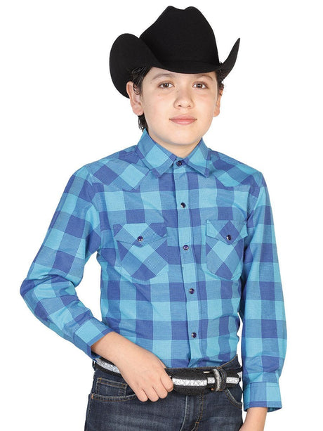 Camisa Casual Manga Larga para Niño, 55% Cotton, 45% Polyester 'El General' * - ID: 42560 AZUL - BELLEZA'S - Camisa Casual Manga Larga para Niño, 55% Cotton, 45% Polyester 'El General' * - ID: 42560 AZUL - BELLEZA'S - 42560