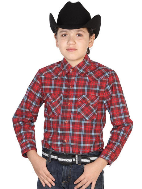 Camisa Casual Manga Larga para Niño, 55% Cotton, 45% Polyester 'El General' * - ID: 42562 ROJO - BELLEZA'S - Camisa Casual Manga Larga para Niño, 55% Cotton, 45% Polyester 'El General' * - ID: 42562 ROJO - BELLEZA'S - 42562