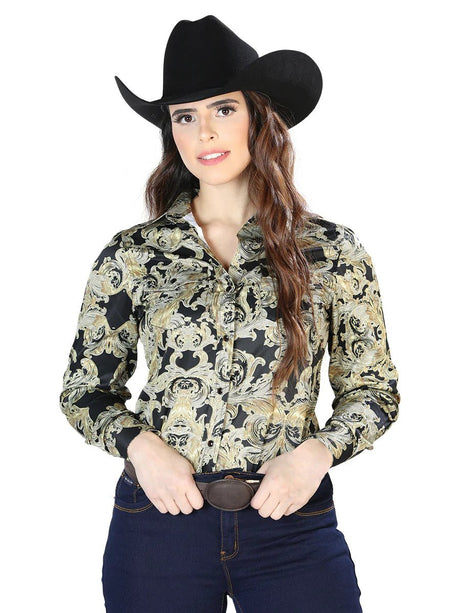 Camisa Casual Vaquera Para Mujer El Señor De Los Cielos *Gold/Black-44107* - BELLEZA'S - Blusa Casual de Mujer El Señor De Los Cielos *Gold/Black-44107* - BELLEZA'S - Camisa Para Mujer - 44107