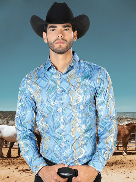 Camisa De Vestir Para Hombre 'El Señor de los Cielos' AZUL CLARO-43465 - BELLEZA'S - Camisa De Vestir Para Hombre 'El Señor de los Cielos' AZUL CLARO-43465 - BELLEZA'S - 43465