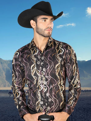 Camisa De Vestir Para Hombre 'El Señor de los Cielos' NEGRO-43462 - BELLEZA'S - Camisa De Vestir Para Hombre 'El Señor de los Cielos' NEGRO-43462 - BELLEZA'S - 43462