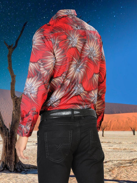 Camisa De Vestir Para Hombre 'El Señor de los Cielos' ROJO-43463 - BELLEZA'S - Camisa De Vestir Para Hombre 'El Señor de los Cielos' ROJO-43463 - BELLEZA'S - 43463