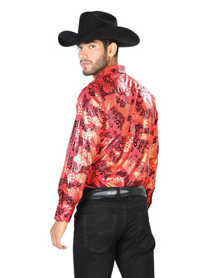 Camisa De Vestir Para Hombre 'El Señor de los Cielos' Rojo/Negro/Arena-43456 - BELLEZA'S - Camisa De Vestir Para Hombre 'El Señor de los Cielos' Rojo/Negro/Arena-43456 - BELLEZA'S - 43456