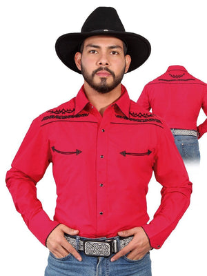 Camisa Vaquera Bordada Manga Larga Para Hombre 'El Señor de los Cielos' *RED-42952* - BELLEZA'S - Camisa Vaquera Bordada Manga Larga Para Hombre 'El Señor de los Cielos' *RED-42952* - BELLEZA'S - Camisas Para Hombres - 42952