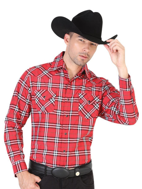 Camisa Vaquera Manga Larga para Hombre, 55% Cotton, 45% Polyester 'El General' * - ID: 42462 ROJO - BELLEZA'S - Camisa Vaquera Manga Larga para Hombre, 55% Cotton, 45% Polyester 'El General' * - ID: 42462 ROJO - BELLEZA'S - 42462