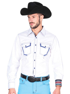 Camisa Vaquera Manga Larga Para Hombre 'El General' *Blanco-32845* - BELLEZA'S - Camisa Vaquera Manga Larga Para Hombre 'El General' Blanco - BELLEZA'S - camisa - 32845 01