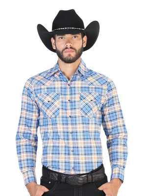 Camisa Vaquera Manga Larga para Hombre 'El Señor De Los Cielos' *AZUL-42486* - BELLEZA'S - Camisa Vaquera Manga Larga para Hombre, 55% Cotton, 45% Polyester 'El General' * - ID: 42486 AZUL - BELLEZA'S - Camisa Para Hombre Bordada - 42486