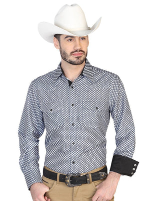 Camisa Vaquera Manga Larga para Hombre 'El Señor de los Cielos' *BLANCO/NEGRO-43031* - BELLEZA'S - Camisa Vaquera Manga Larga para Hombre, 100% Polyester 'El Señor de los Cielos' * - ID: 43031 BLANCO/NEGRO - BELLEZA'S - Camisas Para Hombres - 43031