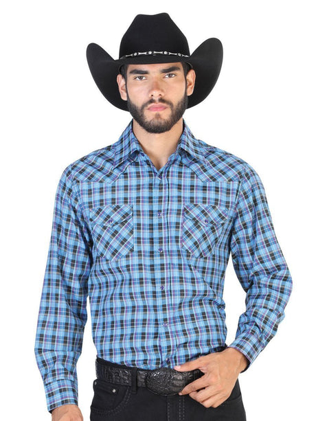 Camisa Vaquera Manga Larga para Hombre 'El Señor de los Cielos' *NAVY-42504* - BELLEZA'S - Camisa Vaquera Manga Larga para Hombre, 55% Cotton, 45% Polyester 'El General' * - ID: 42504 AZUL - BELLEZA'S - Camisas Para Hombres - 42504