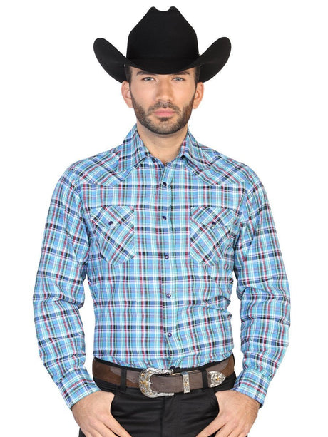 Camisa Vaquera Manga Larga para Hombre 'El Señor de los Cielos' *VERDE/ROSA-42566* - BELLEZA'S - Camisa Vaquera Manga Larga para Hombre, 55% Algodon, 45% Polyester 'El General' * - ID: 42566 VERDE/ROSA - BELLEZA'S - Camisas Para Hombres - 42566