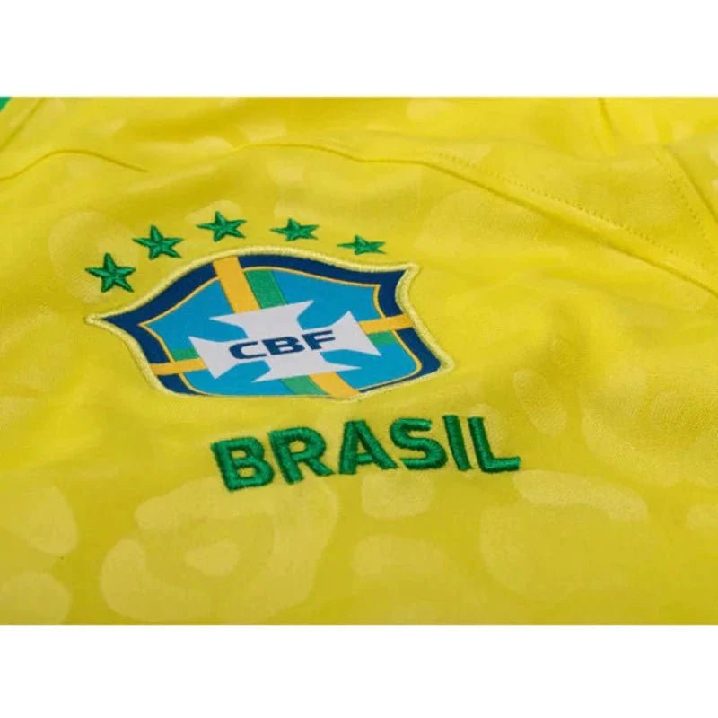 Brazil Kids Soccer Jersey Away Kit(Jersey+Shorts) World Cup 2022