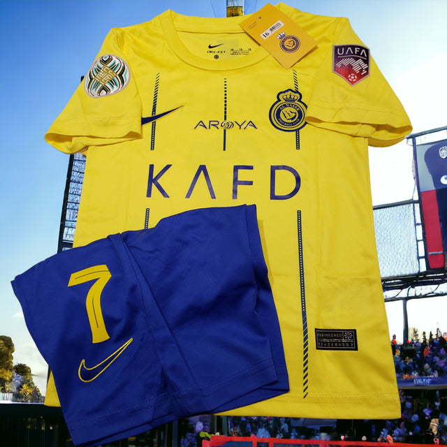 Kid's | RONALDO #7 ALNASSR Nike Authenticity Futbol Sports Soccer Jersey T-Shirts & Shorts 00159 - BELLEZA'S - Kid's | RONALDO #7 ALNASSR Nike Authenticity Futbol Sports Soccer Jersey T-Shirts & Shorts 00159 - Ronaldo 7 Jersey - 00159 16