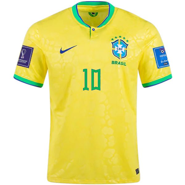 Nike Men's Nike Neymar Jr. Yellow Brazil National Team 2022/23 Home Breathe  Stadium Replica Player Jersey