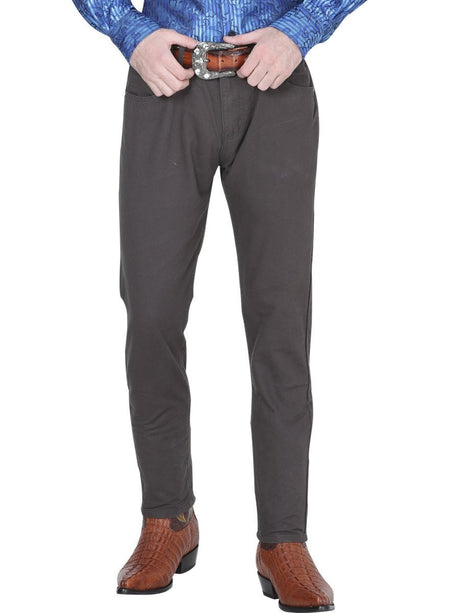 Pantalon Casual para Hombre, Mezclilla 'El General' - ID: 41334 GRIS - BELLEZA'S - Pantalon Casual para Hombre, Mezclilla 'El General' - ID: 41334 GRIS - BELLEZA'S - 41334