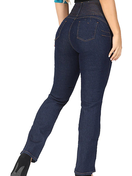 Pantalón Colombiano Para Mujer Diamante Mezclilla Stretch ESTILO K589A - BELLEZA'S - Pantalón Colombiano Para Mujer Diamante Mezclilla Stretch ESTILO K589A - Pantalones Colombianos - K 589 A 1