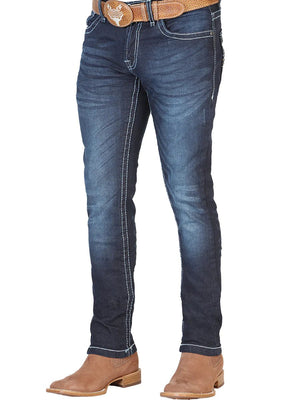 Pantalon De Mezclilla Casual Para Hombre 'El Norteño' *Azul Oscuro-126635* - BELLEZA'S - Pantalon De Mezclilla Casual Para Hombre 'El Norteño' *Azul Oscuro-126635* - BELLEZA'S - Pantalones - 126635