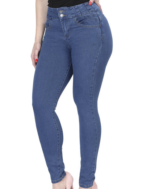 Pantalon De Mezclilla Stretch - BELLEZA'S - Pantalon De Mezclilla Stretch - BELLEZA'S - Pantalones - V215