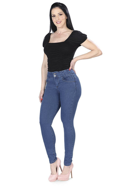 Pantalon De Mezclilla Stretch - BELLEZA'S - Pantalon De Mezclilla Stretch - BELLEZA'S - Pantalones - V215