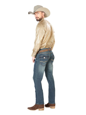 Pantalon Jeans De Mezclilla Para Hombre 'El General' Dark Blue-43483 - BELLEZA'S - Pantalon Jeans De Mezclilla Para Hombre 'El General' Dark Blue-43483 - BELLEZA'S - 43483