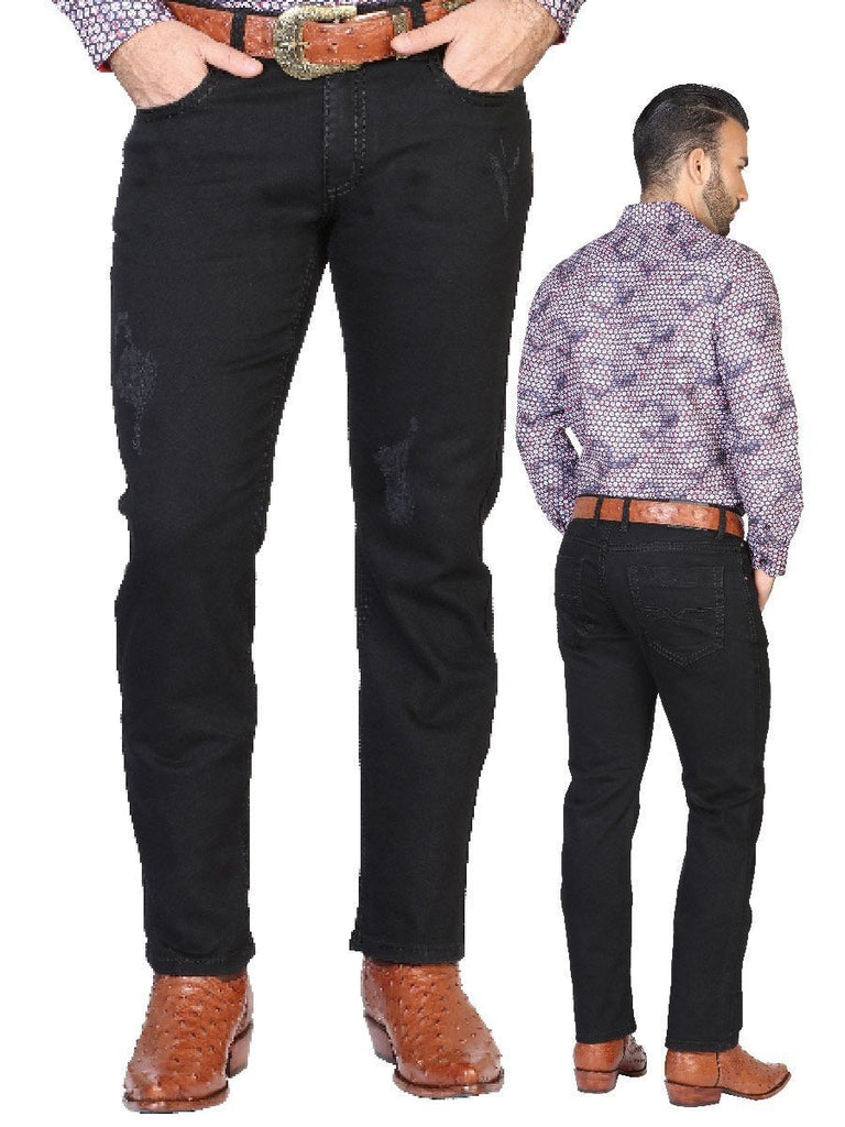 Pantalon Casual Jeans Para Hombre 'El Señor de los Cielos' NEGRO
