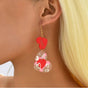 Romantic Drop Earrings Double Heart Shape Wooden & Acrylic Pendant Hook Earrings Valentine's Day Clothing Accessories - BELLEZA'S - Romantic Drop Earrings Double Heart Shape Wooden & Acrylic Pendant Hook Earrings Valentine's Day Clothing Accessories - Valentine's Day - 04007