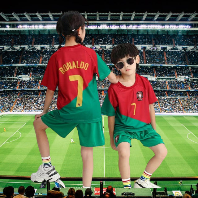 RONALDO #7 PORTUGAL Authentic Sports Kid's Jersey T-Shirts & Shorts 00133 - BELLEZA'S - RONALDO #7 PORTUGAL Authentic Sports Kid's Jersey T-Shirts & Shorts 00133 - Ronaldo 7 Jersey - 00133